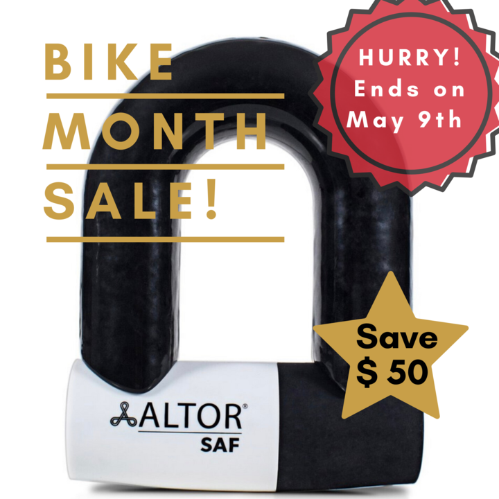 Happy Bike Month! $50 off SAF Lock