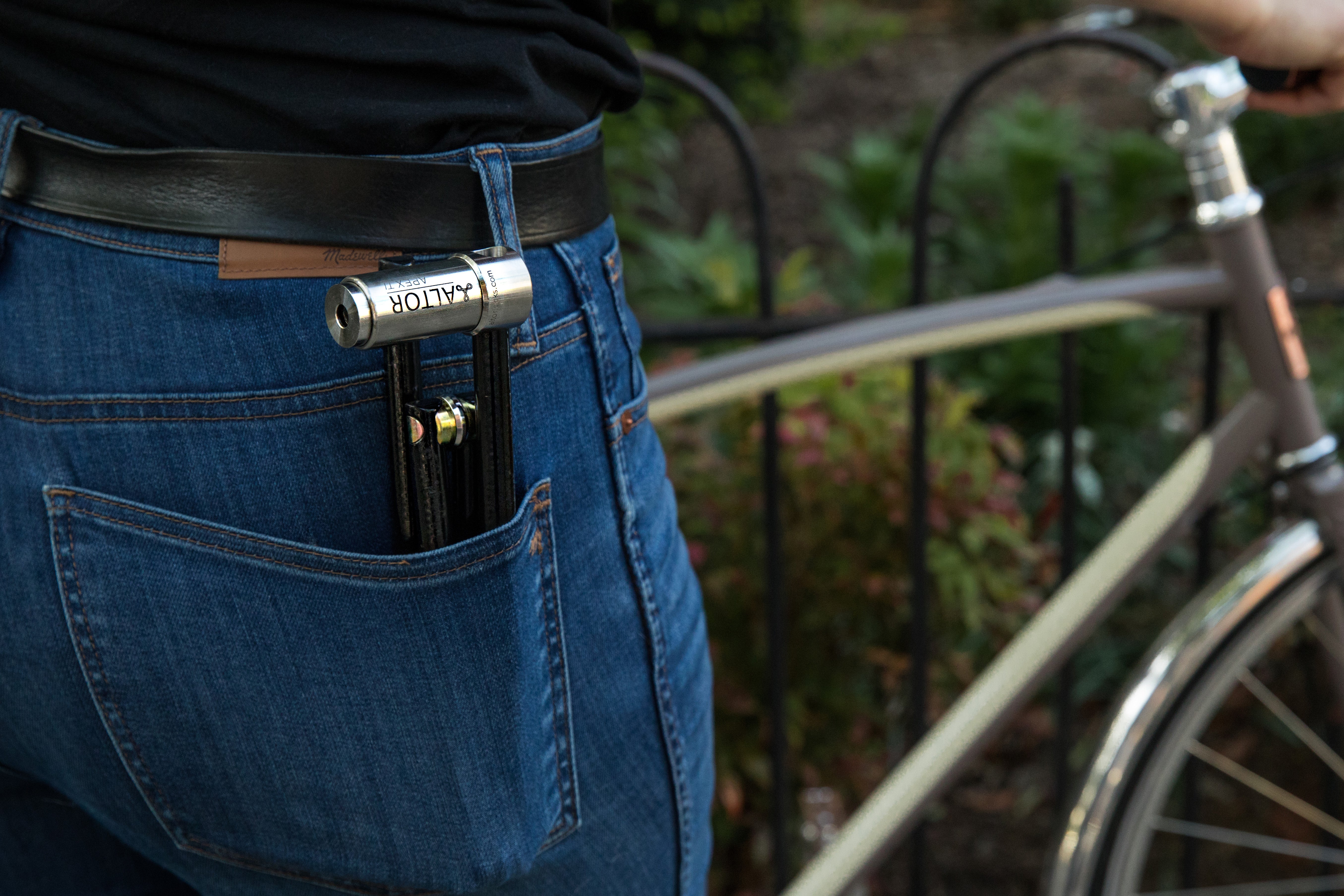 APEX TI - Altor Locks pocket cafe secure lightweight best folding bike lock 